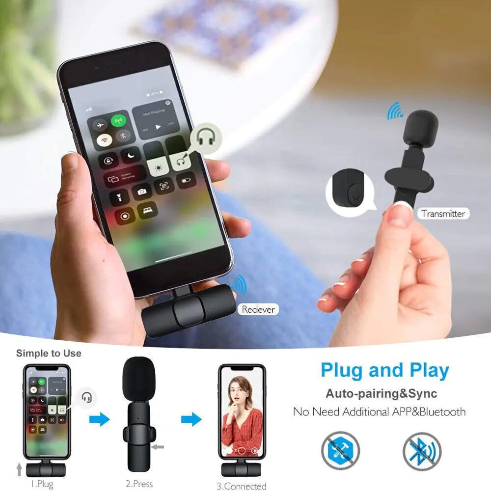 Lavalier Microphone Wireless Audio mini mic