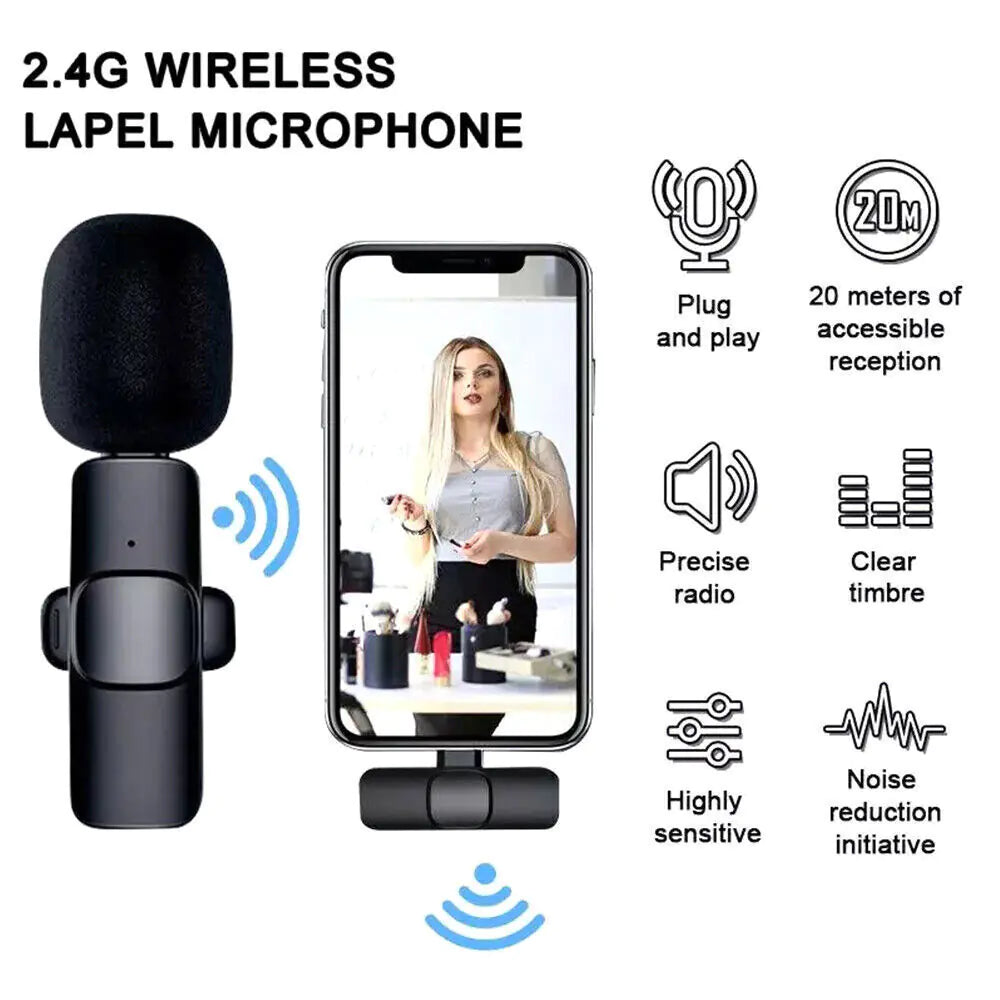 Lavalier Microphone Wireless Audio mini mic