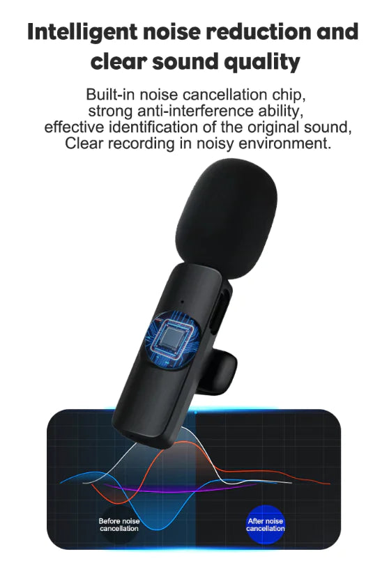 Lavalier Microphone Wireless Audio mini mic