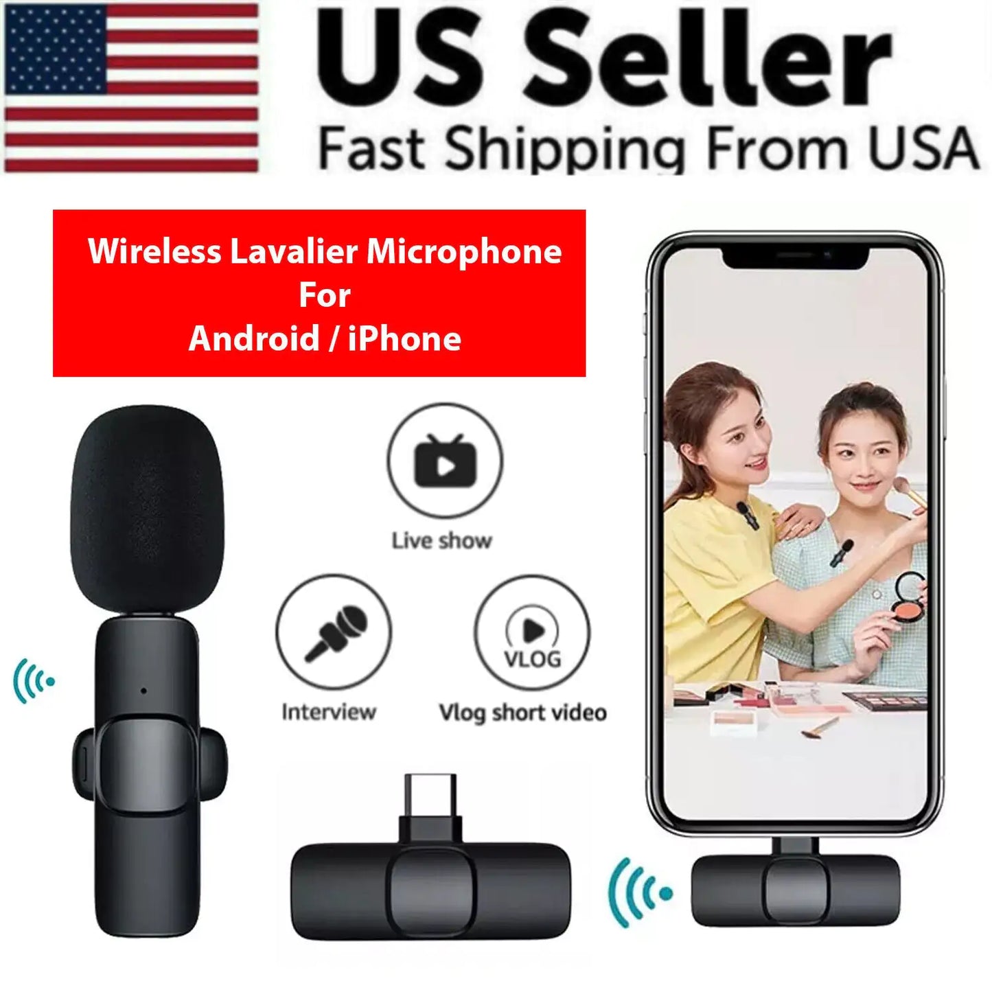 Lavalier Microphone Wireless Audio mini mic